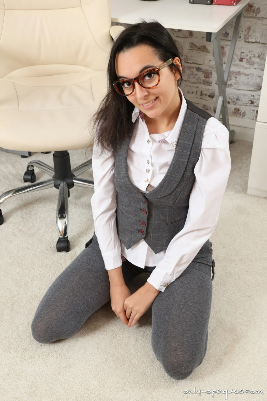 Secretary Shorts Grey Tights