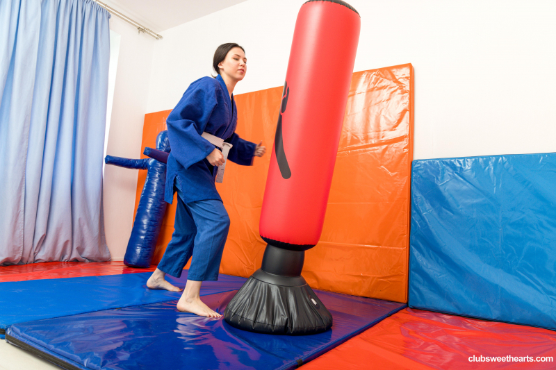 Katy turns Judo practice into playtime