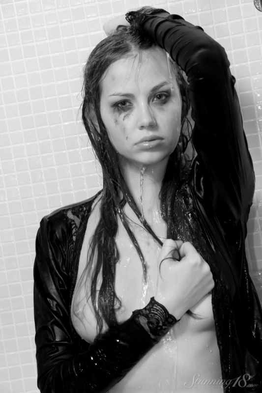 Black and White Shower