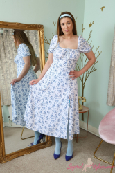 Summer-Dress-Pantyhose-Blue-Stockings