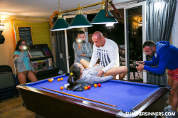 Group-banging-on-pool-table