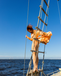 Olivia Trunk learns the ropes at sea