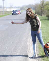 Hot hitchhiker gets pounded