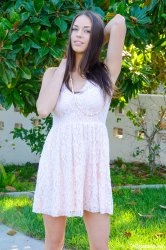 Lace-dress-tease-with-Madi-Meadows
