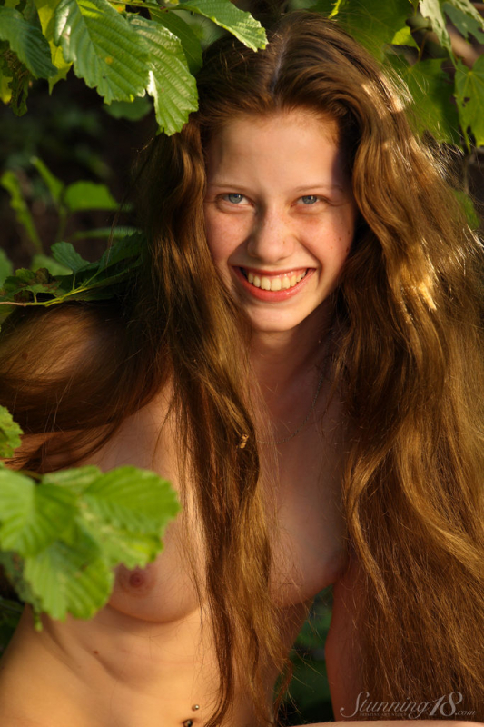 Girl In Leaves