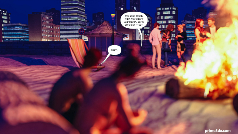 The beach bonfire