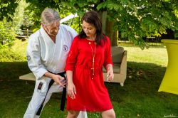 Outdoor-karate-practice