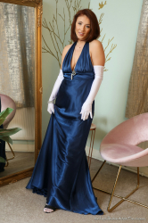 Blue-Evening-Dress-White-Stockings