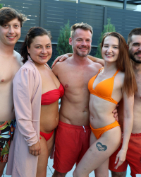 Bisexual home orgy  Part 1