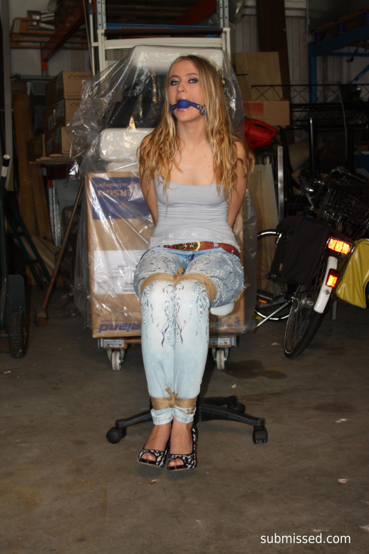 Girl chairtied ballgagged titgrabbed