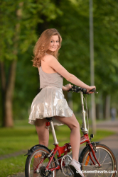 Cam-girl-Merry-Pie-riding-her-bike-without-panties