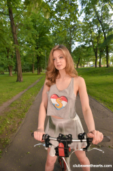 Cam-girl-Merry-Pie-riding-her-bike-without-panties