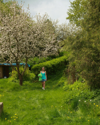 Sue masturbating in the garden