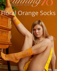 Floral Orange Socks