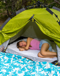 Camping sweethearts Robin and Lana
