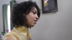 Ravyn Alexa Sensual Pegging in Latex