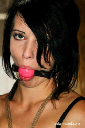 Lucy-on-a-string-bound-up-tight-ballgagged