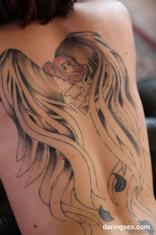 Tattooed chick for inked cock.