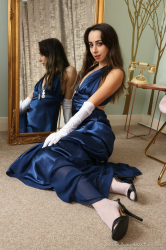 Blue-Evening-Gown-White-Stockings