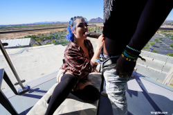 Blue-haired-Xoe-Grim-takes-KingBBC