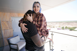 Blue-haired-Xoe-Grim-takes-KingBBC